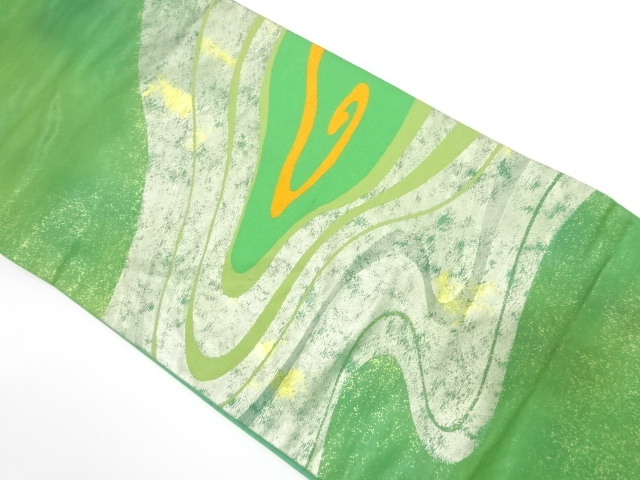 流水模様織り出し　名古屋帯